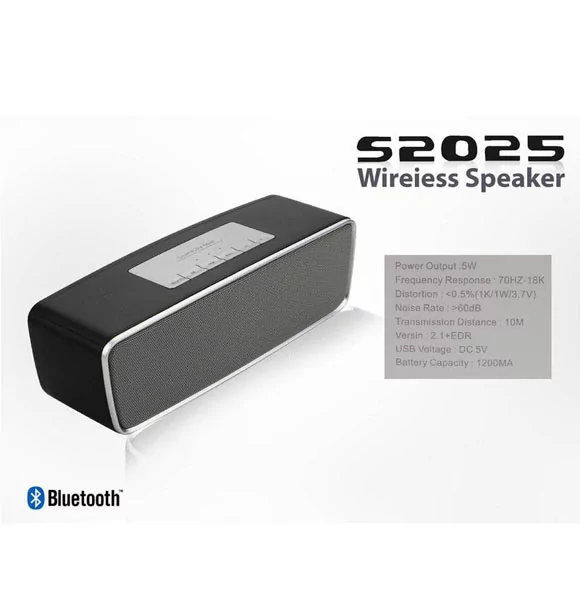 S2025 Bluetooth Speaker With Heavy Bass And 3d Sound Super Bass Bluetooth Wireless Mini Portable Multi Speaker