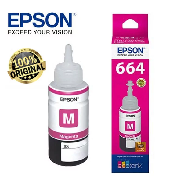 Epson 664 Ink 70ML (Magenta) (Original) For Epson L130/L380 Printer
