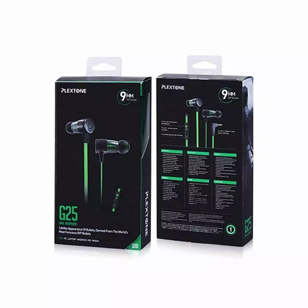 PLEXTONE G25 Stereo Earbuds with Mic for Phone